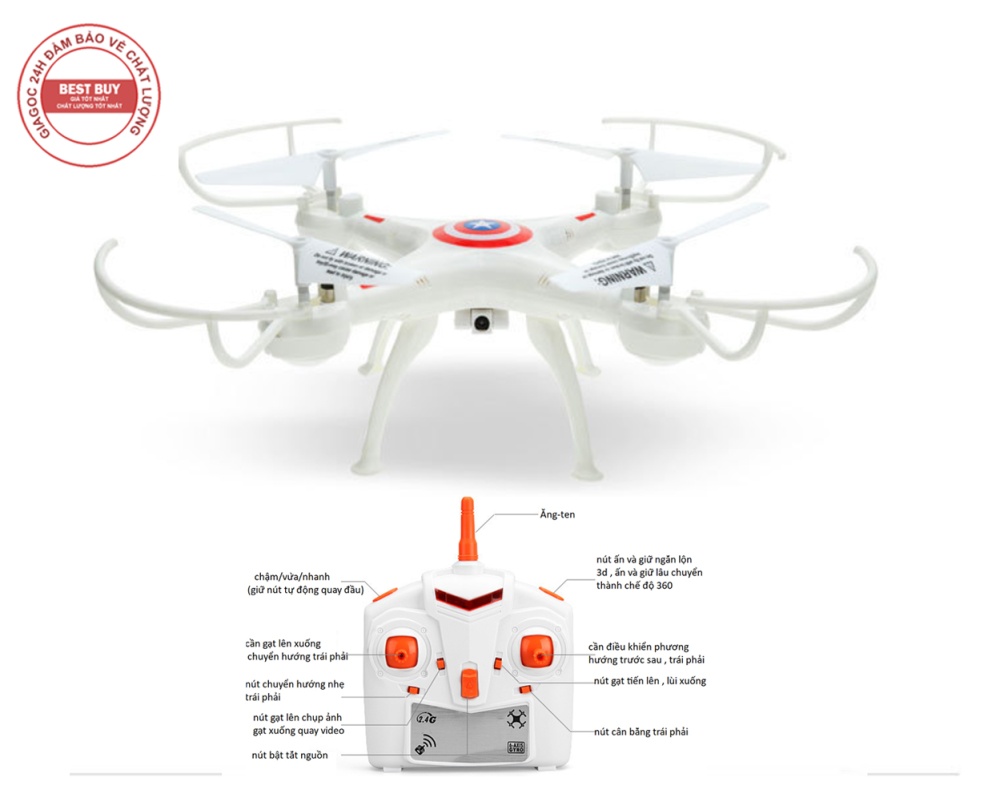 Máy bay điều khiển từ xa 2.4GHZ (DRONE X5C)