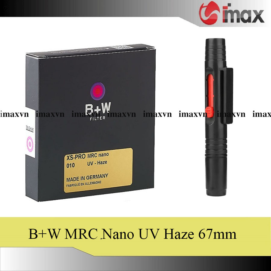 Kính lọc Filter B+W XS-Pro Digital 010 UV-Haze MRC Nano 67mm (Hoằng Quân) + Bút lau lens