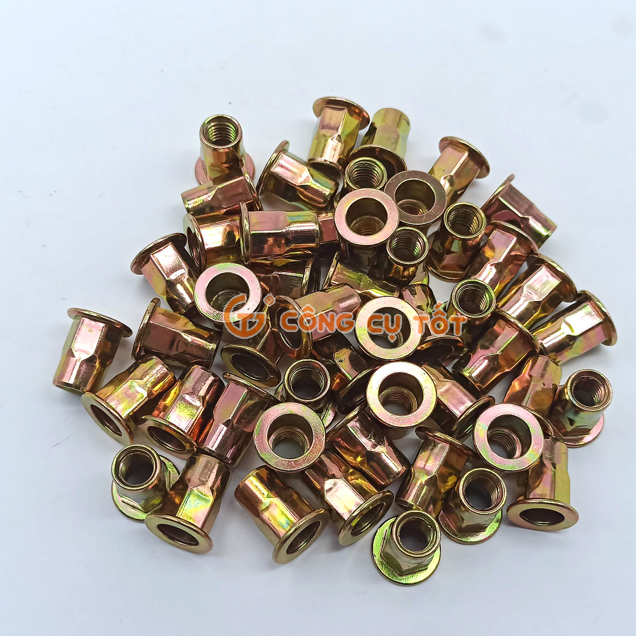 50 con ốc tán rút, ecu tán , ecu rút nửa lục giác m5, m6, m8, m10