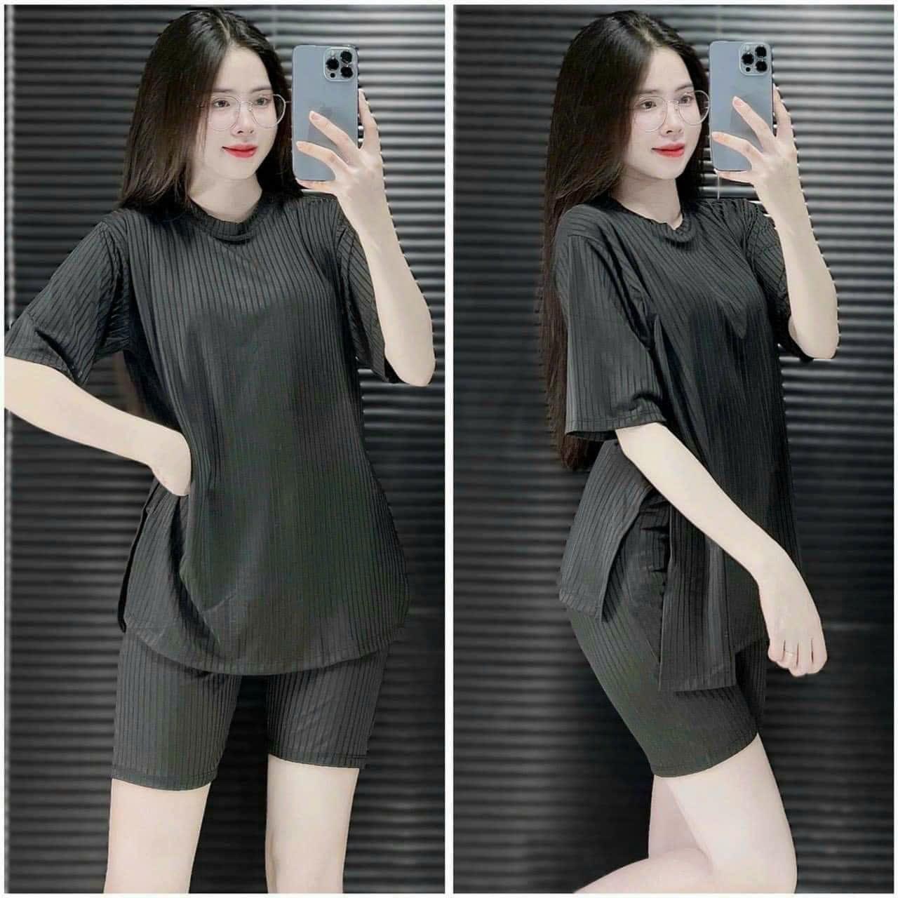 Có size 70kg Đồ bộ đùi thun đũa, thun gấu gấu tùy chiều cao cotton mềm mịn co giãn 4 chiều thiết kế trẻ trung