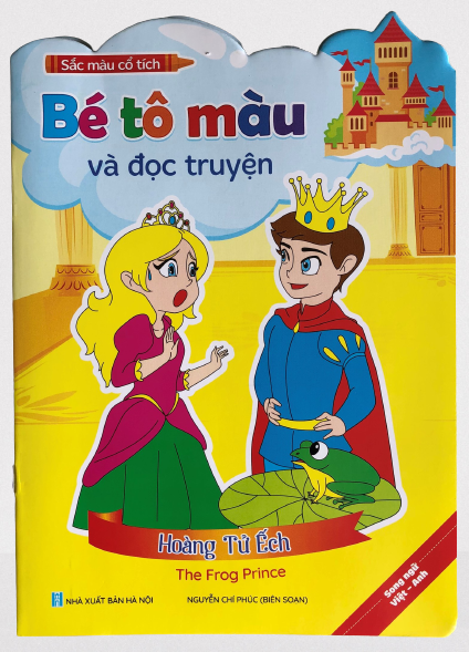 Bé tô màu và đọc truyện - Hoàng Tử Ếch - Song ngữ Việt Anh