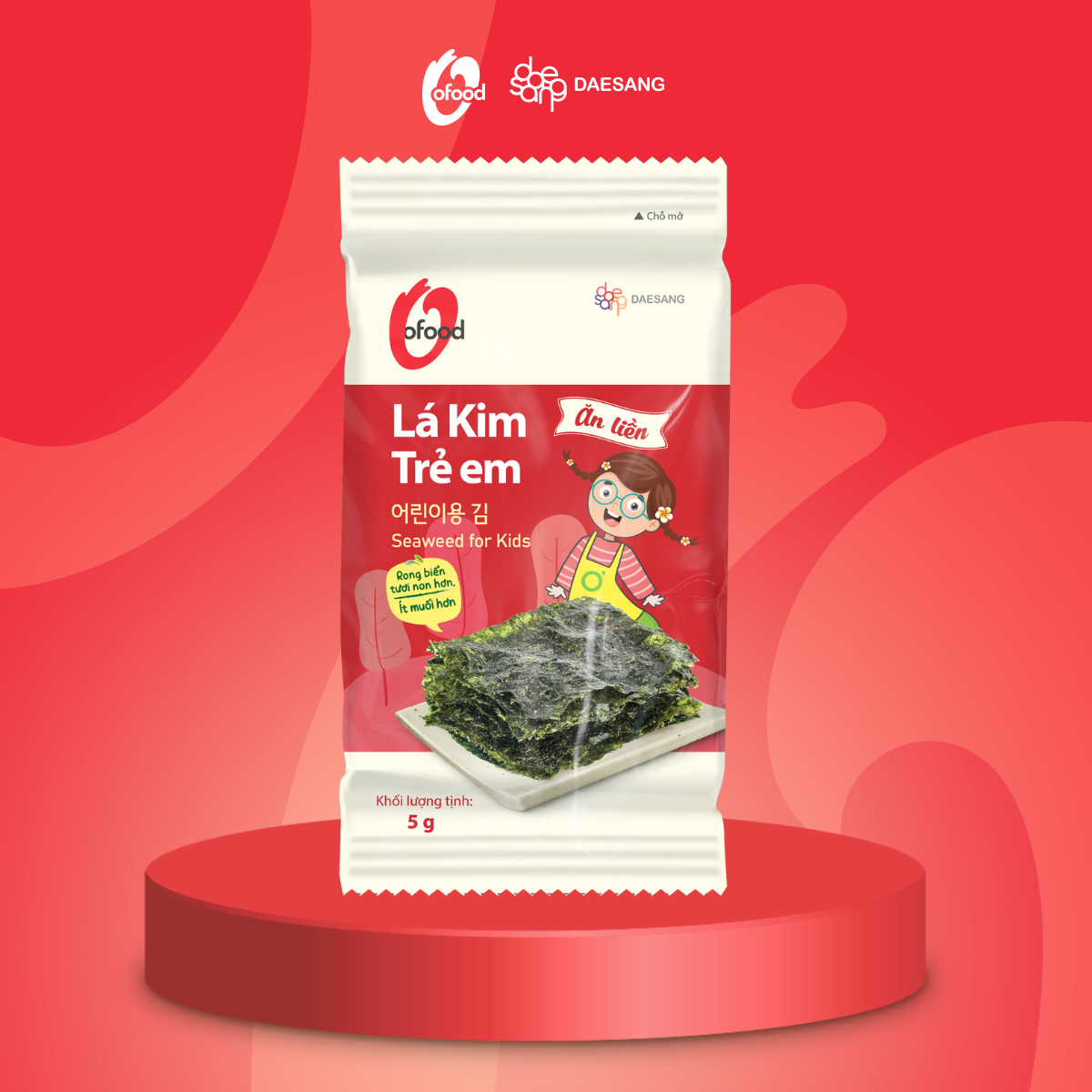 Lá kim ăn liền O'food dành riêng cho trẻ em lốc 3 gói - Hình ảnh 3