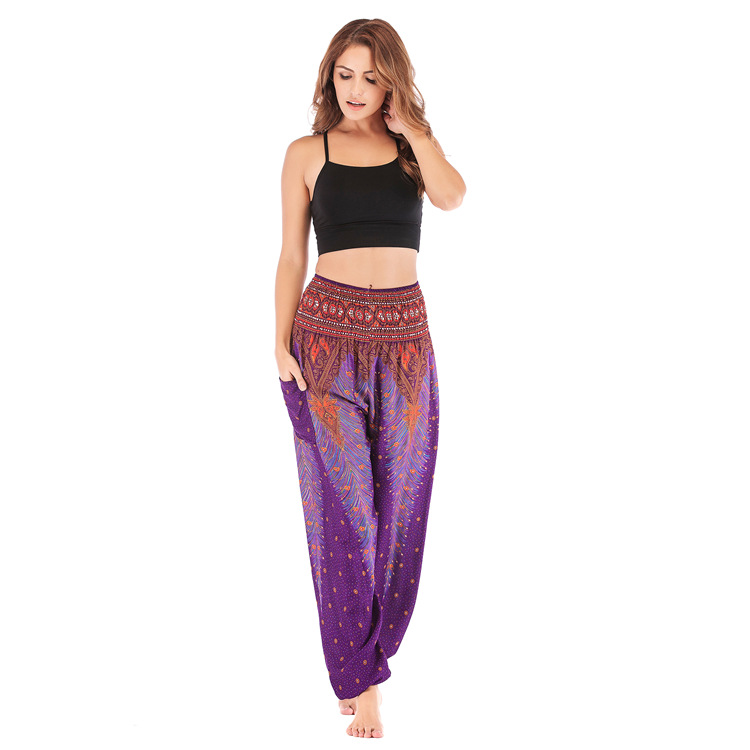 Quần alibaba, yoga, harem, boho mặc nhà, thể thao H00111
