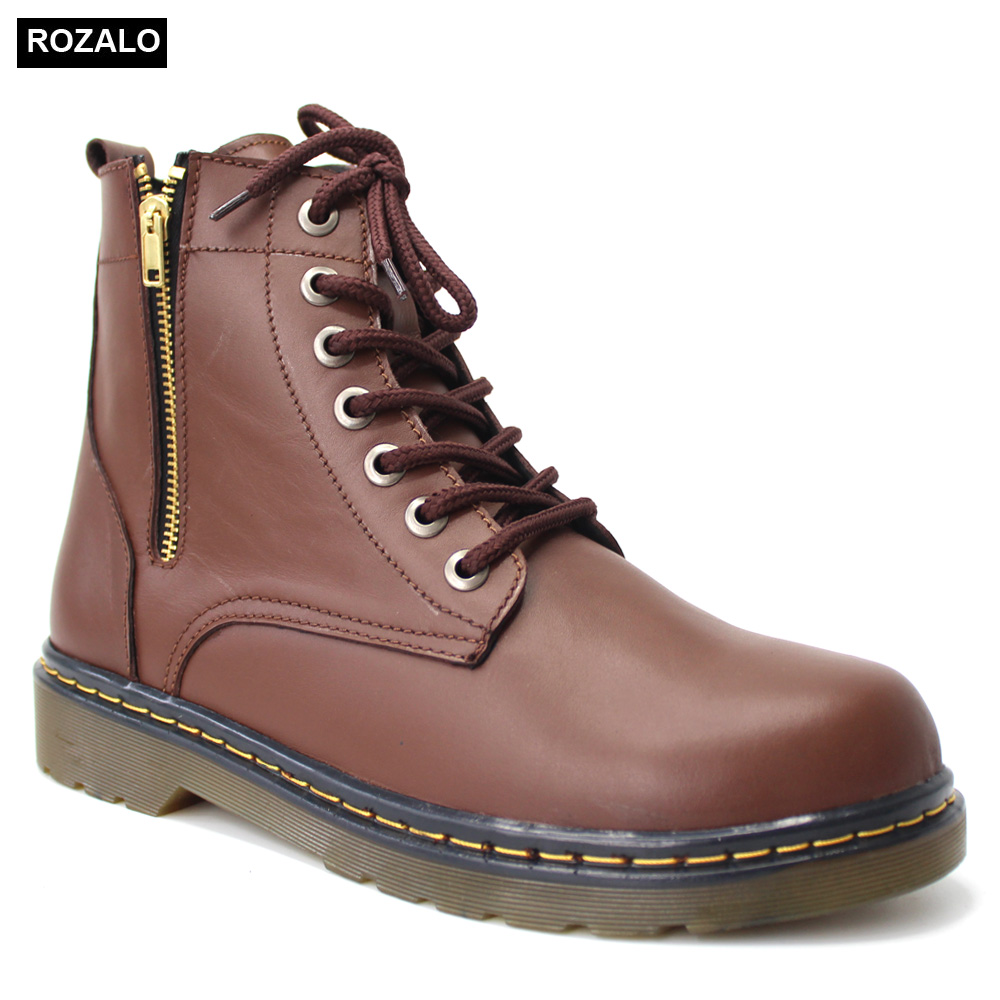 Giày boot nam da bò đế kếp Rozalo R7900