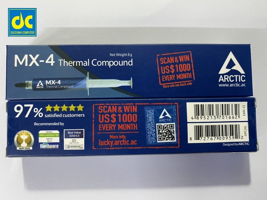 Keo tản nhiệt Arctic MX4 8gram new box 2020