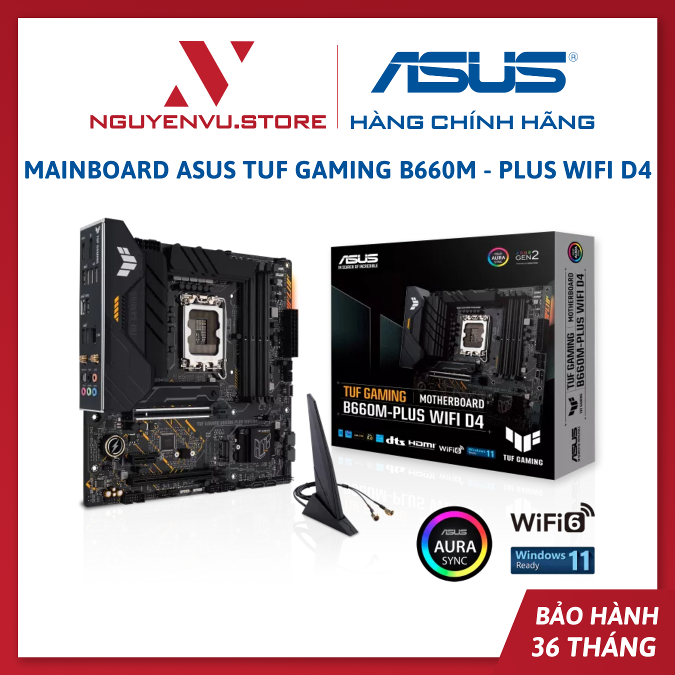 Mainboard Asus TUF gaming b660m plus WiFi D4 / b660m plus D4 -authentic