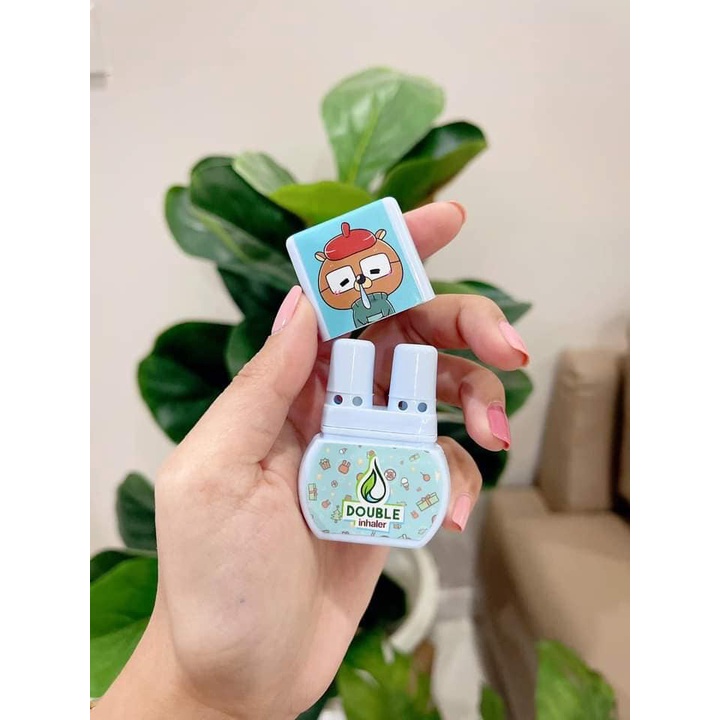 [Thái Lan] 01 Cái Ống Hít 2 Mũi Double Inhaler Hình Thú Thái Lan