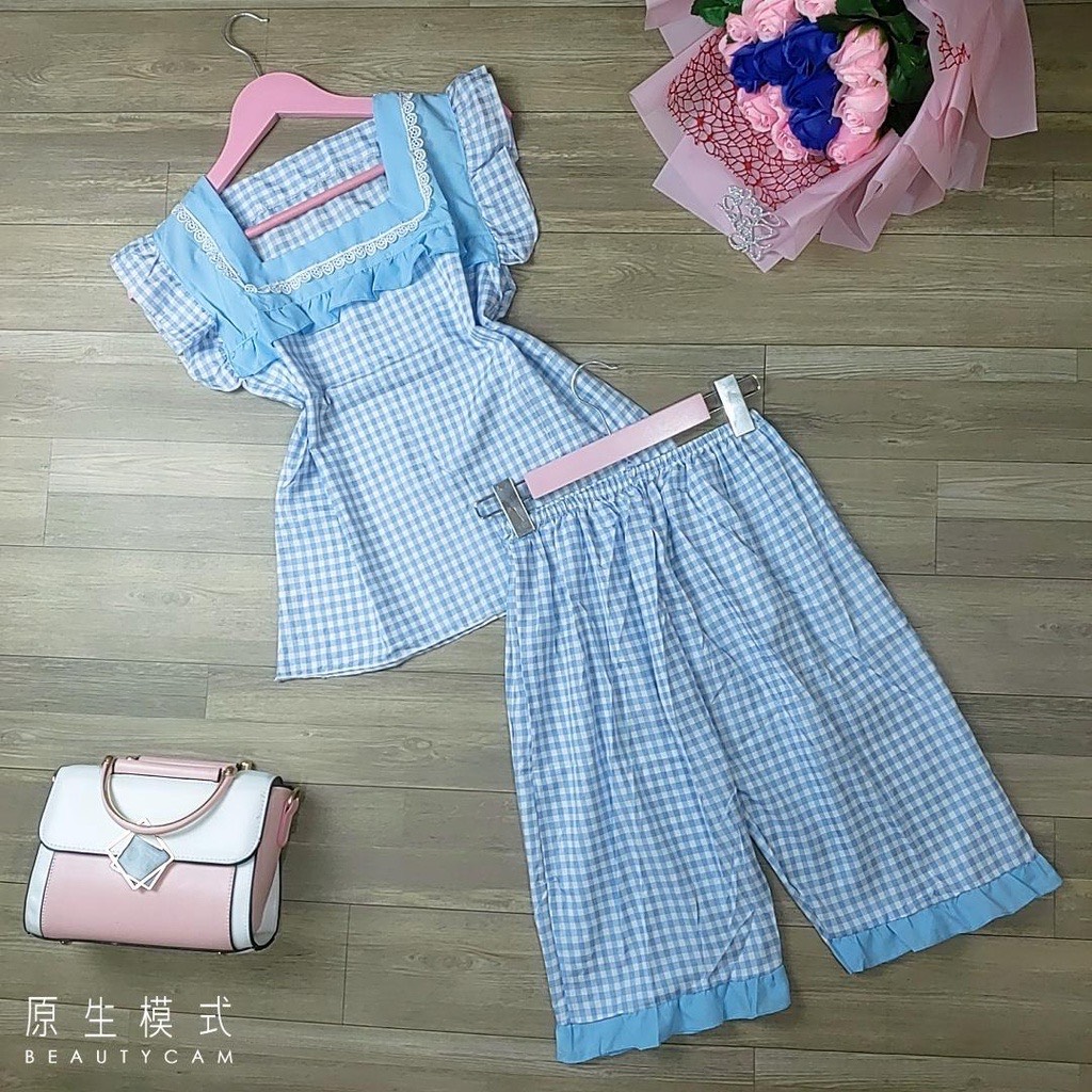 SET BỘ LỤA MẶC NHÀ TAY CÁNH TIÊN DỄ THƯƠNG (ẢNH THẬT) SIZE 40-55KG