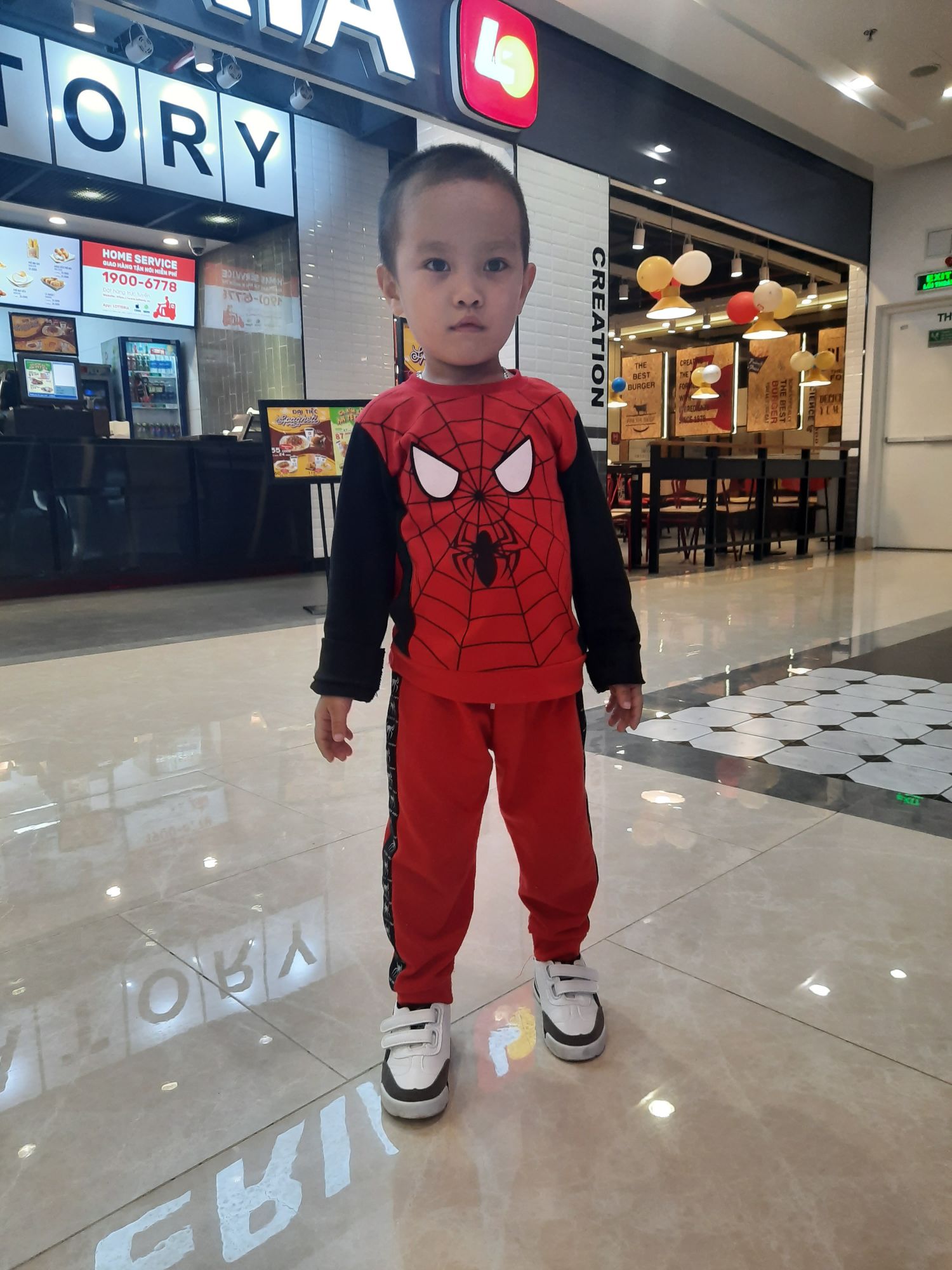 Bộ đồ siêu nhân nhện dài tay cho bé