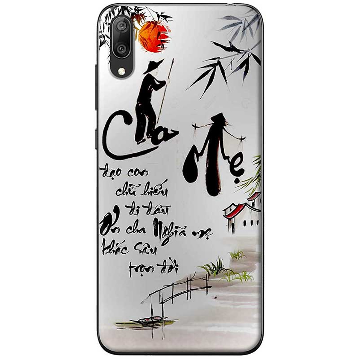 Ốp lưng dành cho Huawei Y7 Pro mẫu Thư pháp cha mẹ