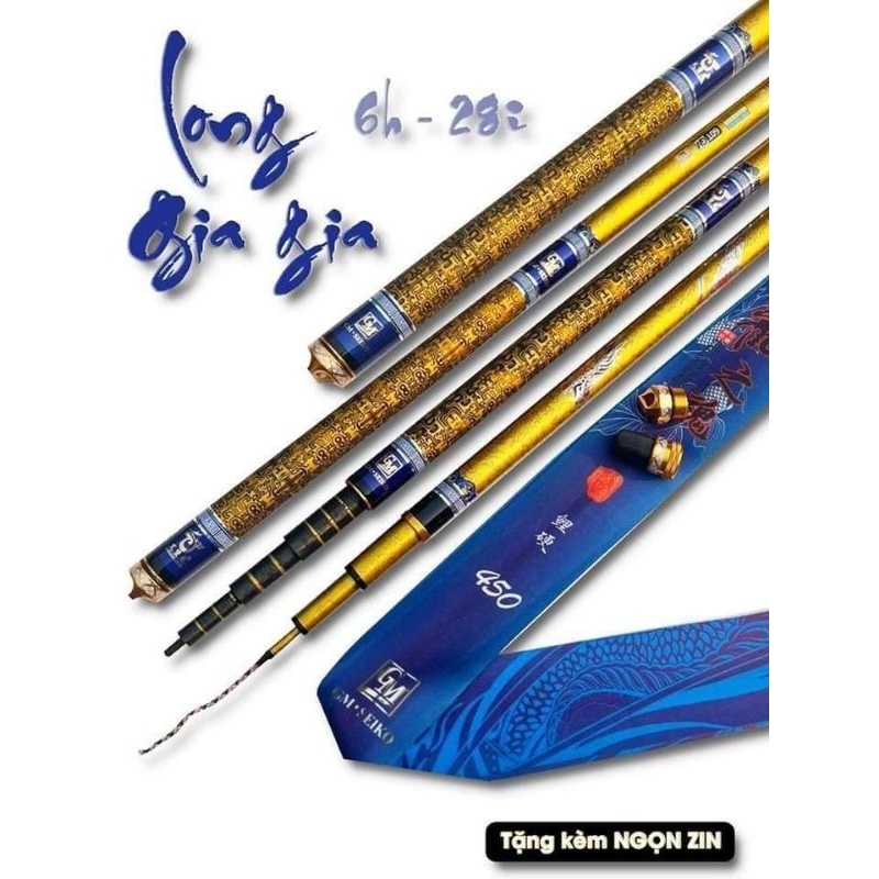 Cần câu tay gama seiko bản vàng 6h ,có tặng kèm đọt phụ,cần câu siêu tải cá mẫu mới siêu đẹp
