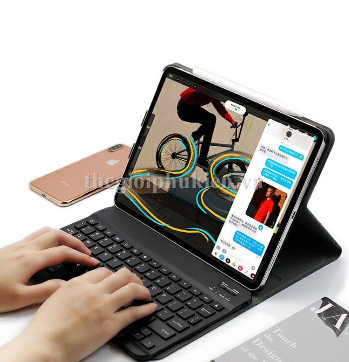 Bao da kèm bàn phím Bluetooth dành cho iPad Pro 11 2018 Smart Keyboard