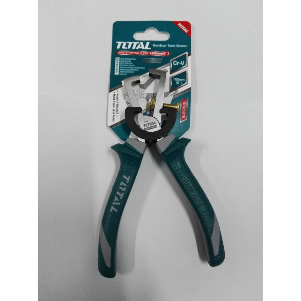 6" Kìm tuốt dây Total THT25616 (Xanh)