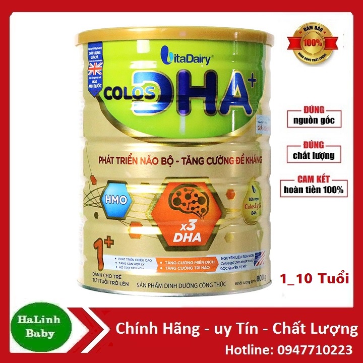 [Quét mã tích điểm] Sữa Bột Colos DHA 0+ 1+ 800g [Date mới nhất]