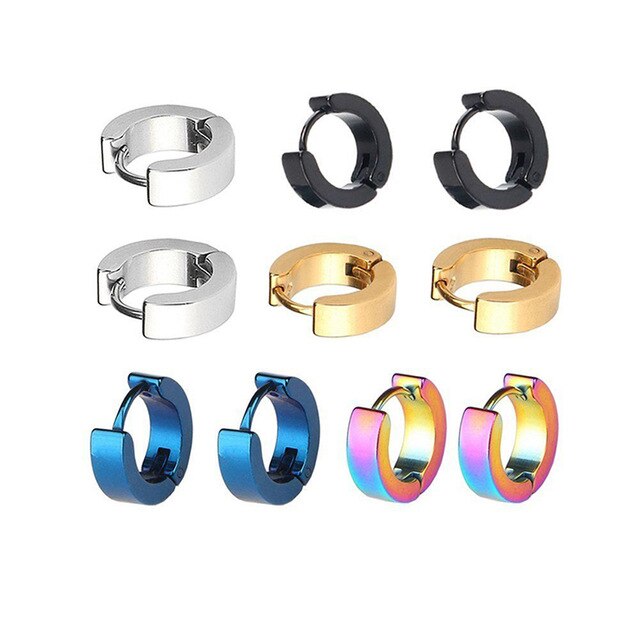 Bông tai nam titan xỏ lỗ 7 màu