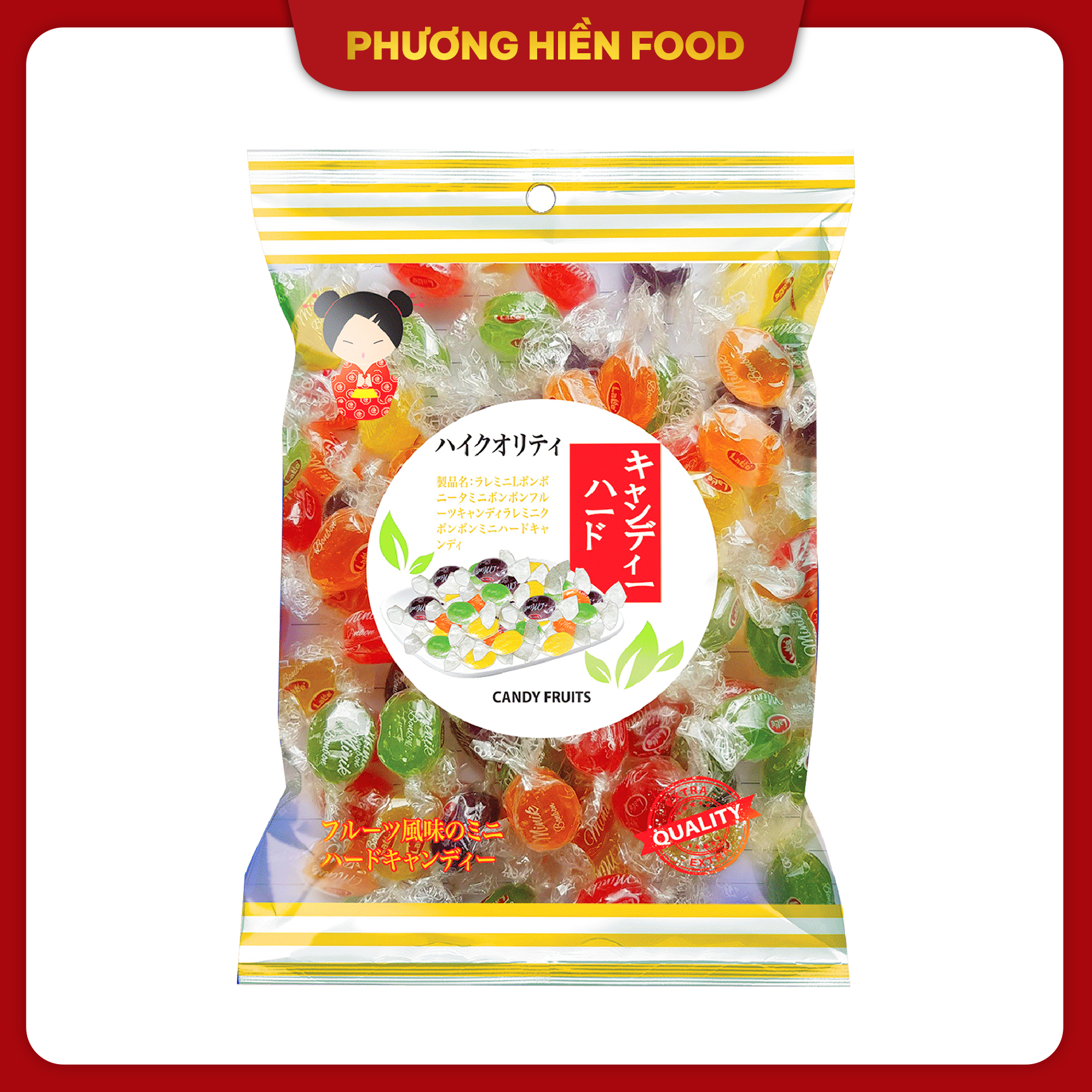 Kẹo cứng hương trái cây Minik Bonbon 500g túi