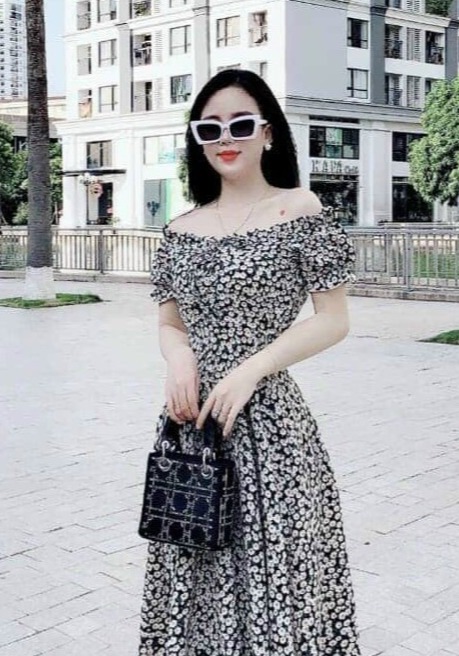 Đầm lụa hoa siêu xinh chất lụa cao cấp 3 màu y hình qcs