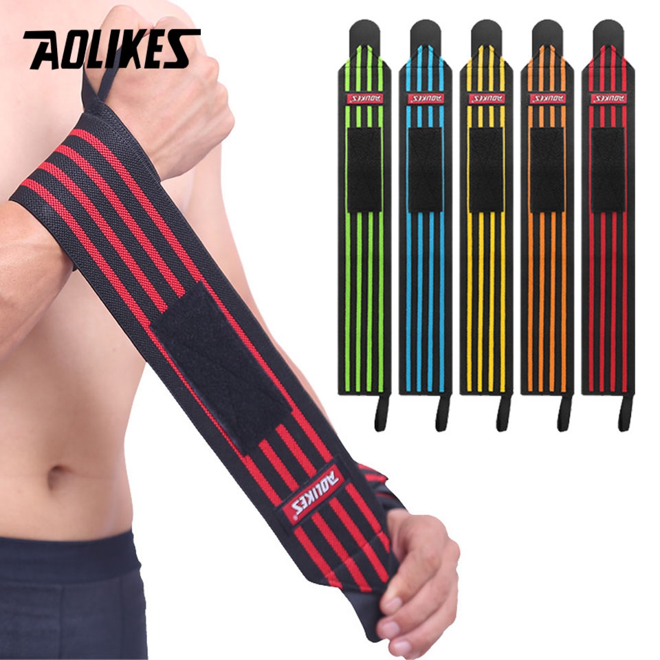 Aolike 1PCs wrist support straps wraps for weight lifting gym sport 45mm bangles