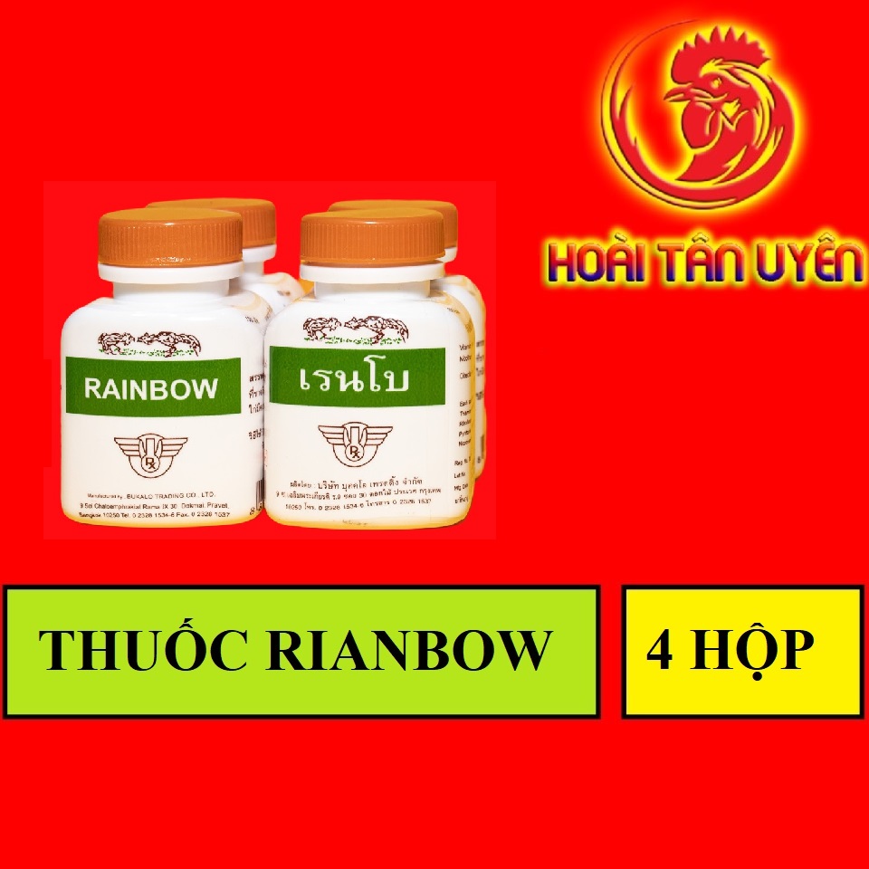 Combo 4 lọ Thuốc nuôi gà đá RAINBOW