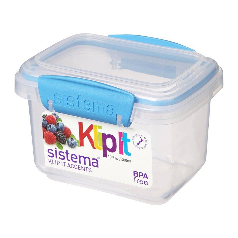 Hộp đựng thực phẩm Sistema 400ml không chứa BPA, dùng lò vi sóng, máy rửa bát, sản xuất tại New Zealand - 61540