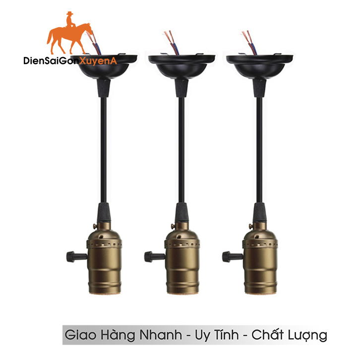Dây Đèn Thả Cổ Điển Vintage E27 220V công tắc đui đèn - Điện Sài Gòn Xuyên Á