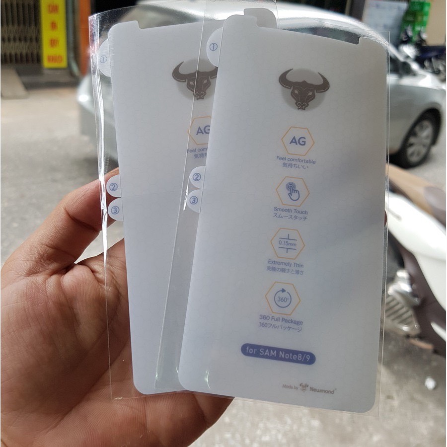 Dán dẻo chống vân PPF Samsung S8,S9,S8+,S9+,Note 8,Note 9,Note10, Note10+,S10,S10+,S20,S20 mặt trước full màn hình