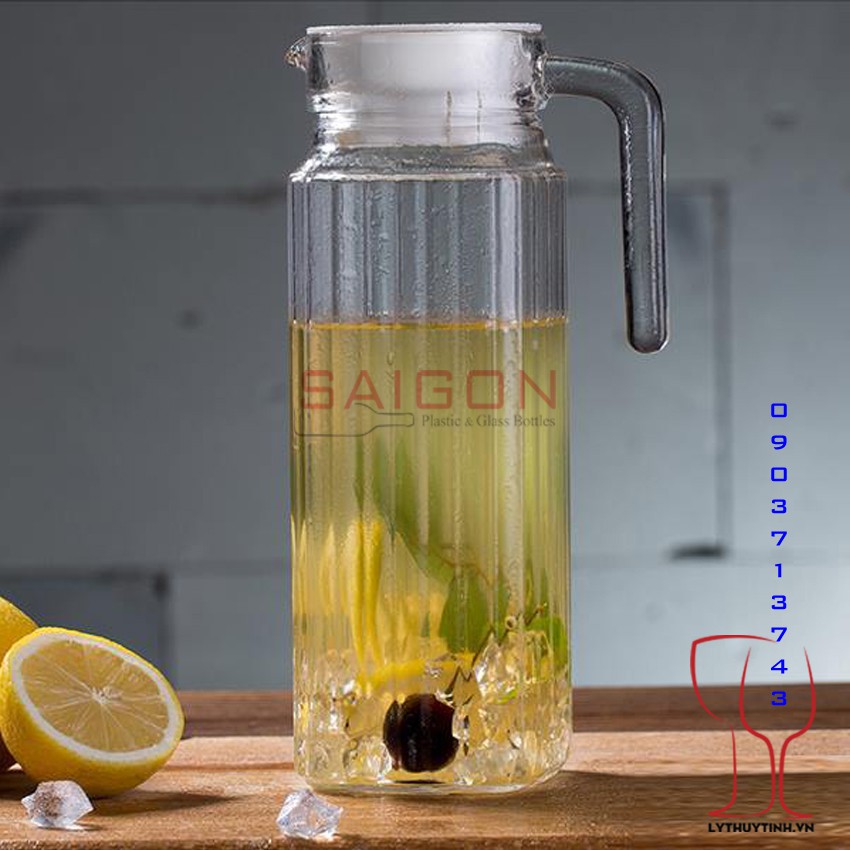 [HCM]Bình Thủy Tinh Sọc 1000ml