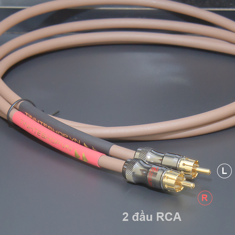 Dây AV 2 đầu lõi đồng 6N mạ bạc DIY 0.2 đến 5 mét - Cặp cáp RCA