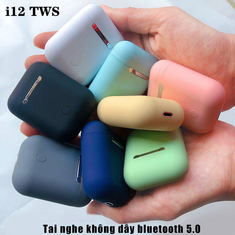 Tai nghe Bluetooth inpods i12 Bản Cao Cấp Chip 5.0 Bluetooth, Tai Nghe Bluetooth Không Dây I12s hay hơn i7s, Tai Nghe Bluetooth Nhét Tai, Tai nghe bluetooth pin trâu