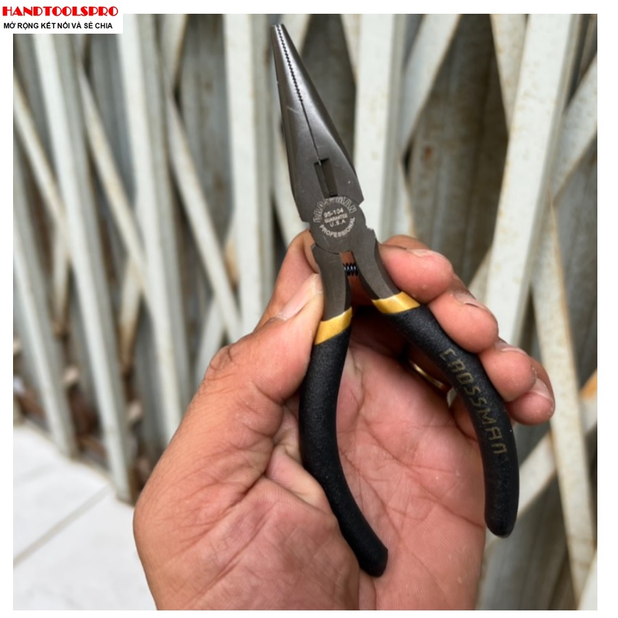 [Mã LIFE30K giảm 15% đơn 150K] Kìm nhọn đen 4-1/2 inch Crossman 95-104