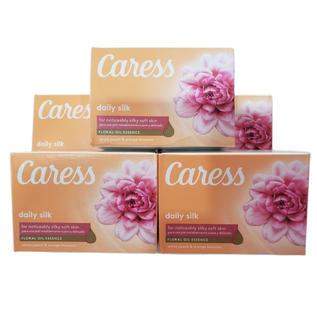 Com bo 5 cục Xà bông Caress Daily Silk siêu thơm - Mỹ