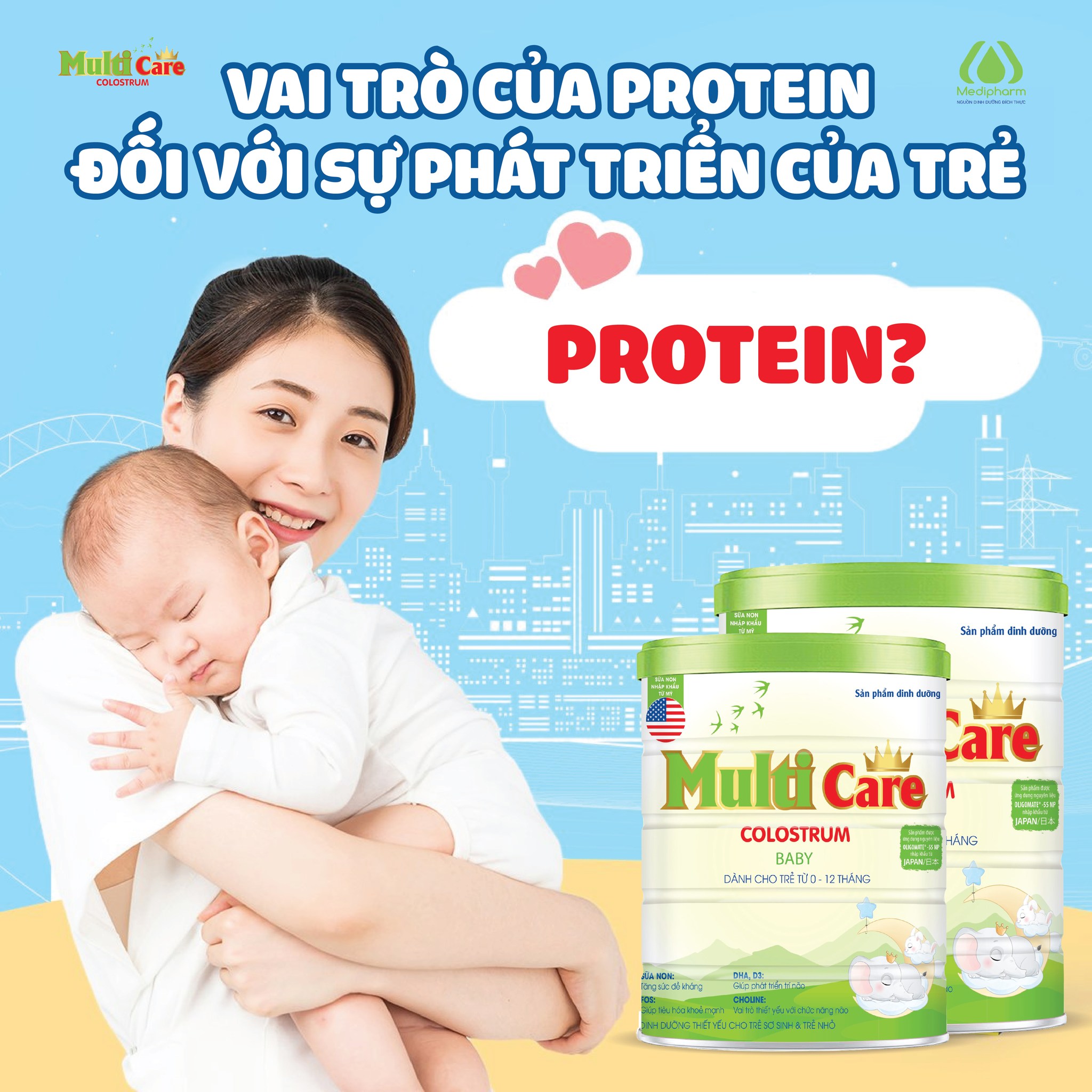 Sữa bột Multi care colostrum (0-12 tháng)