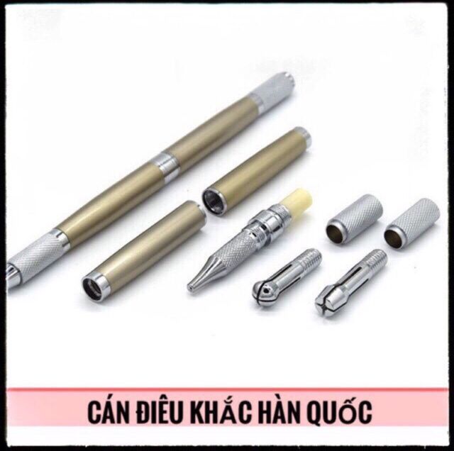Cán khắc 3 đầu hàn quốc dùng phun xăm