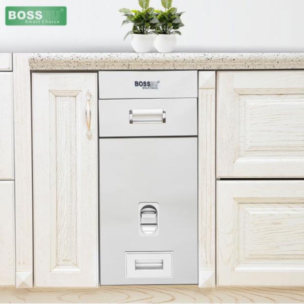 ( Chính Hãng ) Thùng đựng gạo âm tủ BOSSEU - BS250Black