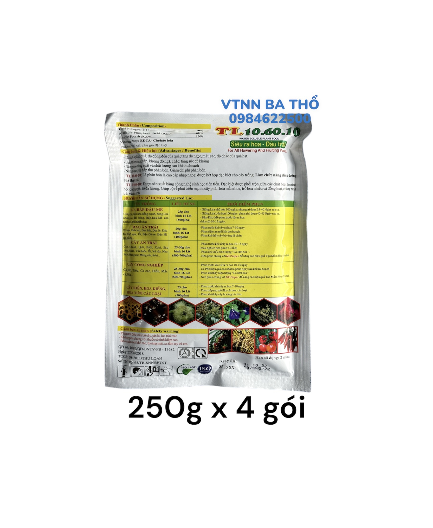 Phân Bón Lá Tạo Mầm TL 10-60-10 kg (hộp)