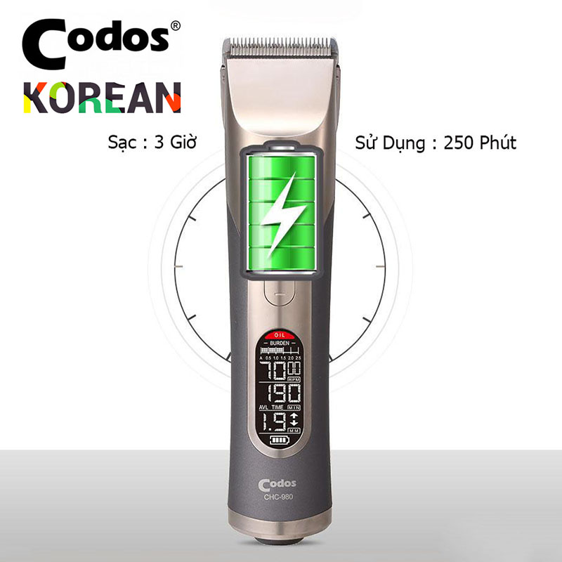 Tông đơ cắt tóc codos cao cấp 980 chính hãng lưỡi cực bén