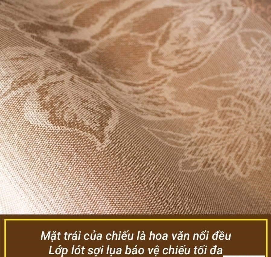 Chiếu Trúc Thanh Gấp Đôi Mặt Trúc - Mặt Lụa 1m6x2m