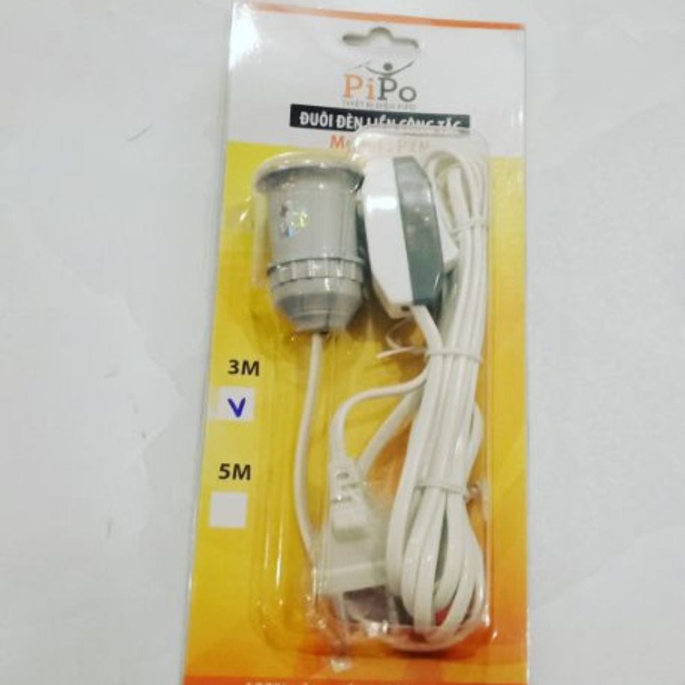 [HCM]Chuôi xoáy bóng đèn Φ27 có công tắc 3m Pipo