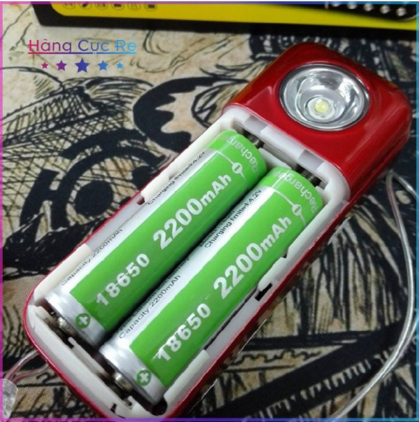 Bộ 2 pin sạc 3.7V 18650