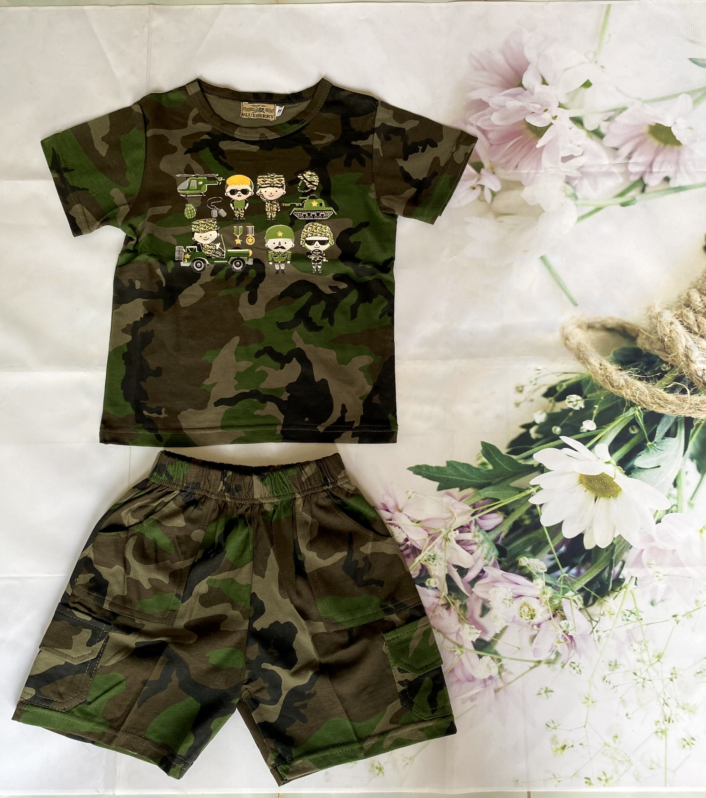 _đồ bộ quần áo thun cotton rằn ri cho bé trai & bé gái_thuỷ tiên shop