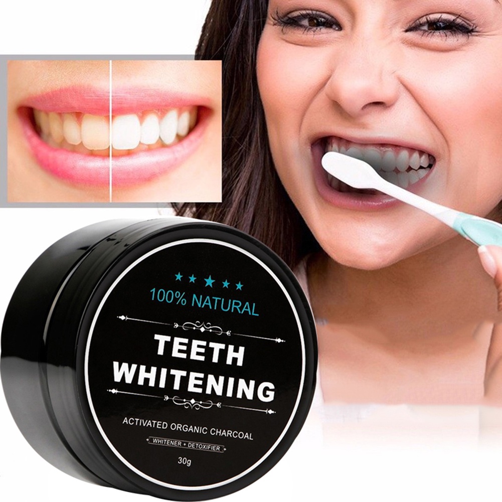 Bột tẩy trắng răng than tre whitening 30g Giúp Trắng Sáng Răng