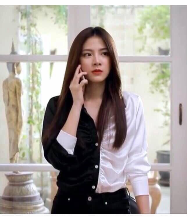 Áo Sơmi Voan Phối Hai Màu Kiểu Nira Siu Hot Hit TTSL0144