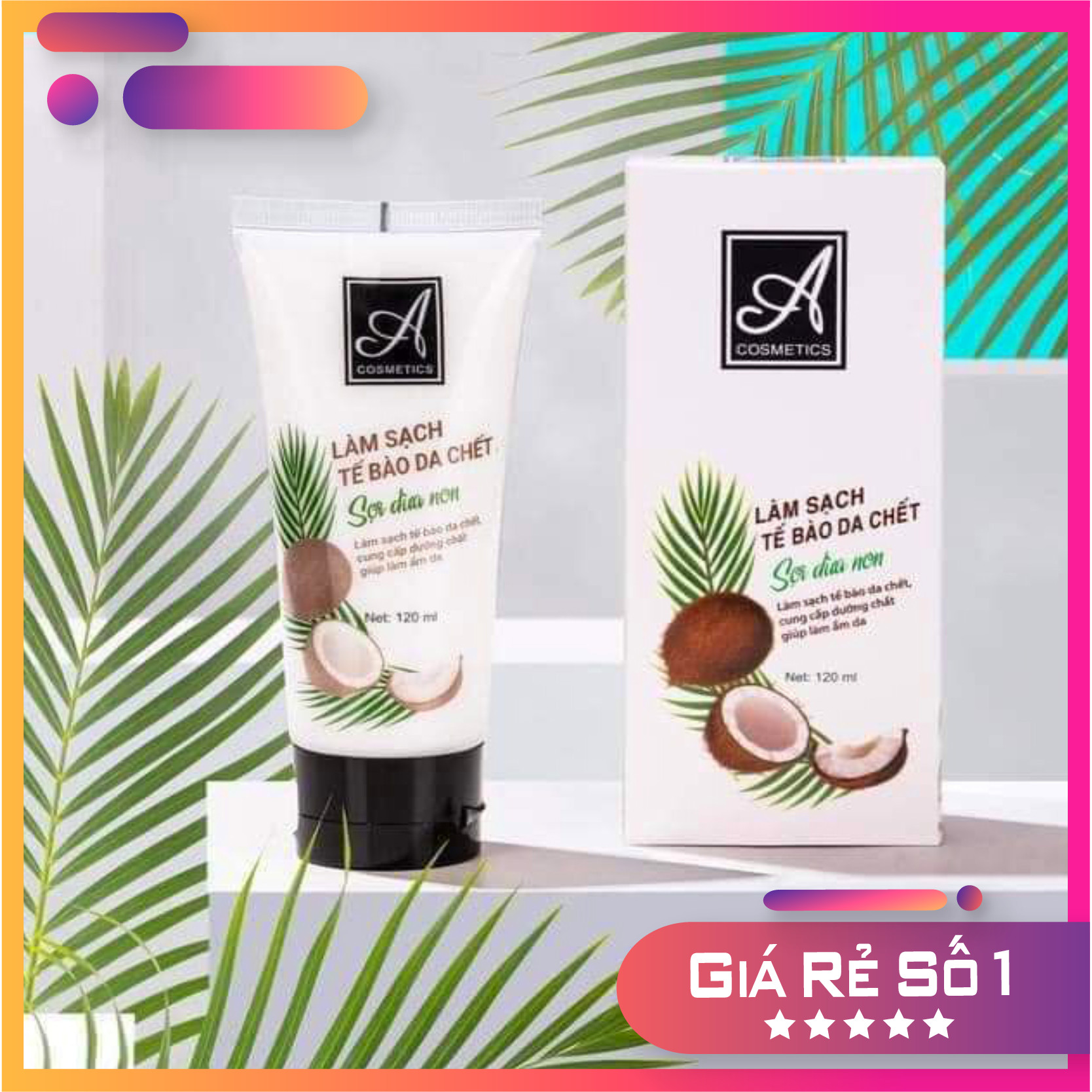Tẩy tế bào chết face sợi dừa non acosmetics 120ml.shop_hân_chi