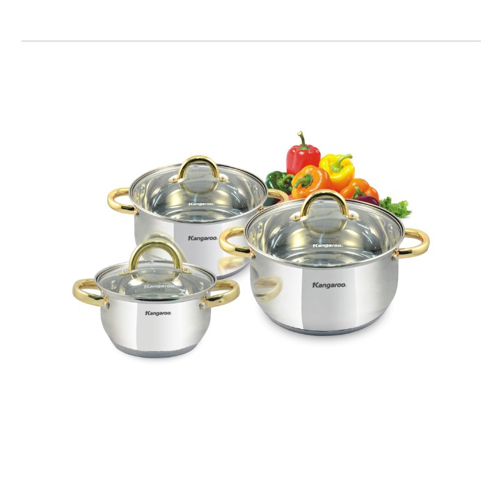 BỘ NỒI INOX KANGAROO KG866