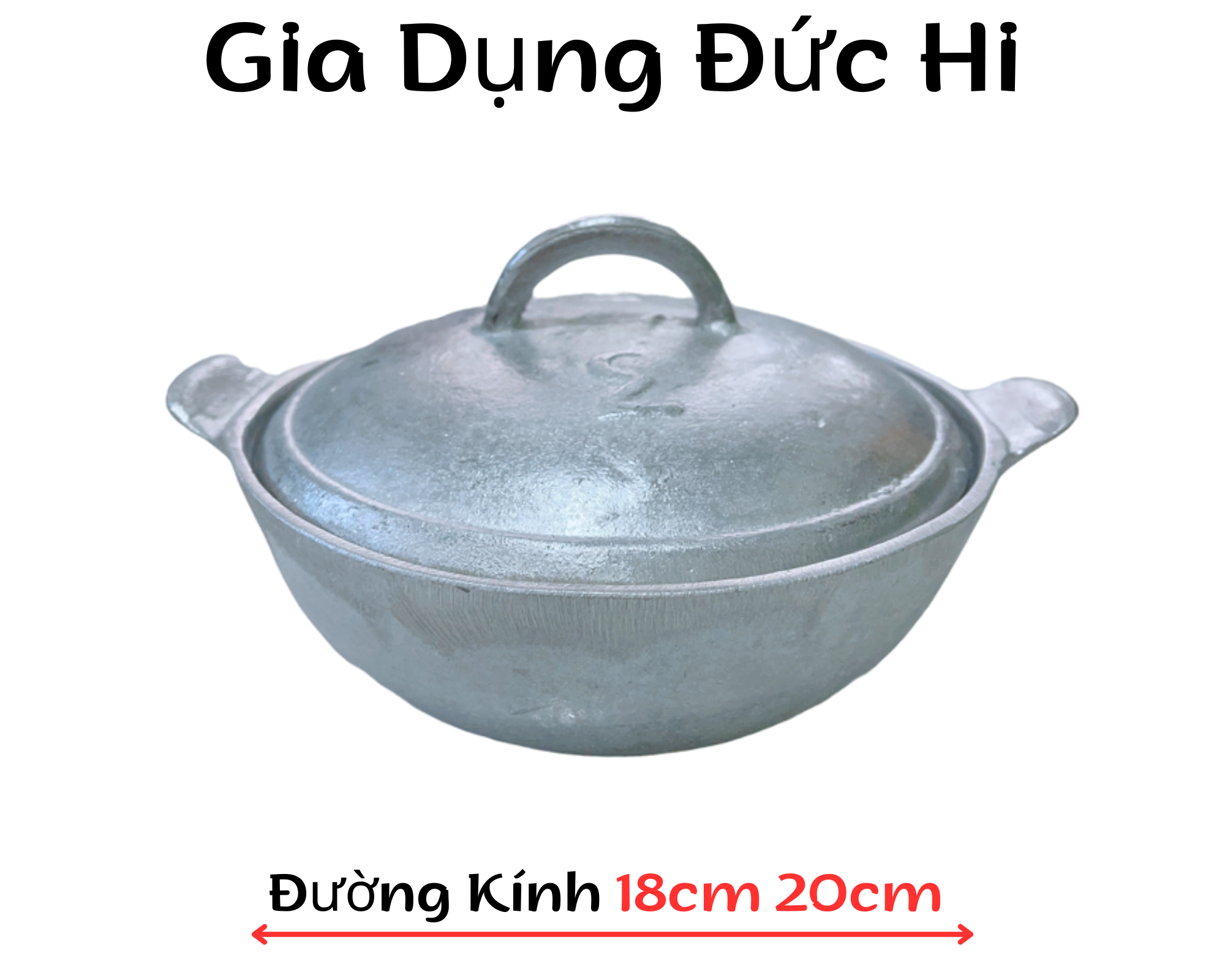 Nồi Gang Đúc Kho Cá - Số 2-18cm - Số 4 - 20cm