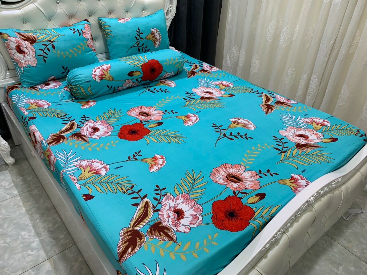 GA THUN HÀN QUỐC 4 MÓN(GA + 1 VỎ GỐI ÔM + 2 VỎ GỐI NẰM)