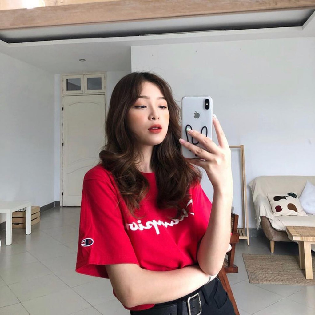 ÁO CHAMPION® GRAPHIC TEE RED -  AUTHENTIC -  SHIPPED USA