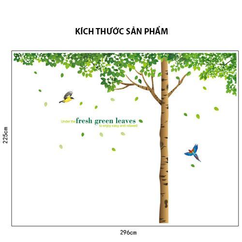 (Size Lớn) Decal dán tường BIG TREE HPM1098 Sticker Tranh Dán Tường -Decal dán tường cây xanh ,Decal dán tường hoa lá