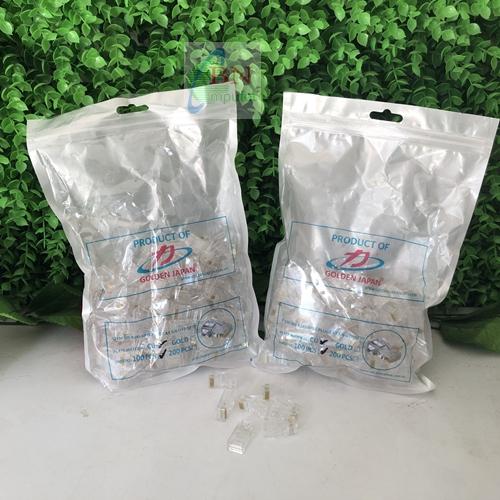 Hạt Mạng RJ45 CU Golden Japan Túi 100 Hạt