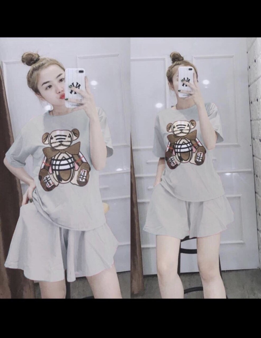Set bộ đùi gấu nữ cực xinh co giãn